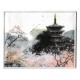 Patche écusson imprimé paysage chine chinois tableau art 