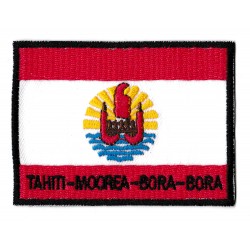 Toppa  bandiera termoadesiva Tahiti Moorea Bora Bora