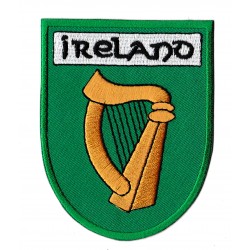 Aufnäher Patch Bügelbild Irland Harfe