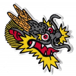 Iron-on Patch golden Dragon