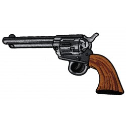 Patche dorsal thermocollant pistolet revolver cowboy