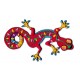 Iron-on Patch salamander red Gecko Lizard