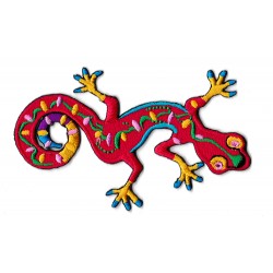 Iron-on Patch salamander red Gecko Lizard