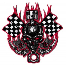 Iron-on Patch racing skull