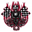 Iron-on Patch racing skull
