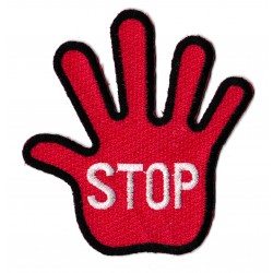 Iron-on Patch STOP Hand