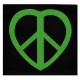 Backpatche coeur peace love tissé à coudre 