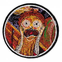 Aufnäher Patch Bügelbild der Schrei kunstmalerei