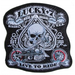 Patche dorsal backpatche biker lucky 7