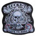 Iron-on Backpatche biker lucky 7