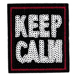 Toppa  termoadesiva paillettes KEEP CALM