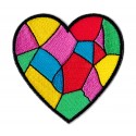 Iron-on Patch Heart stained glass