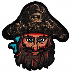 Iron-on Back Patch pirate sequins