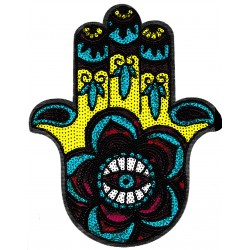 Iron-on Back Patch Khamsa fatima hand