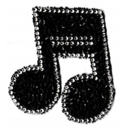 Patche écusson Strass semiquaver double croche