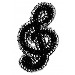 Iron-on Patch Strass treble clef