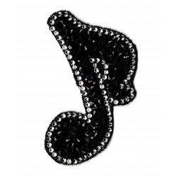 Iron-on Patch Strass eighth note