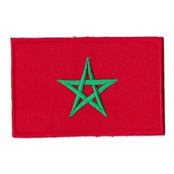 Patche écusson drapeau Maroc thermocollant