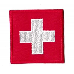 Parche bandera termoadhesivo suizo