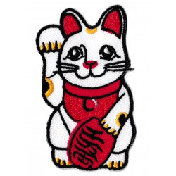 Patche écusson Maneki-neko thermocollant Chat chinois