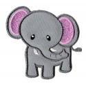 Aufnäher Patch Bügelbild Elefant cartoon