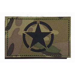 USA army star PVC hook loop patch