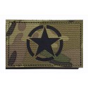 USA army star PVC hook loop patch
