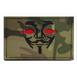 Patche PVC anonymous logo masque camouflage
