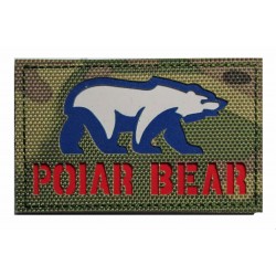 Patche PVC Polar Bear logo masque camouflage