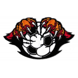 Patche écusson Ballon de foot griffure tigre patch