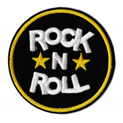 Aufnäher Patch Bügelbild Rock 'n' Roll runden