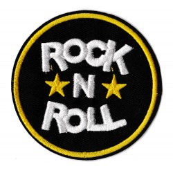 Patche écusson insigne Rock 'n' Roll rond