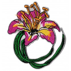Aufnäher Patch Bügelbild Seerose Blume