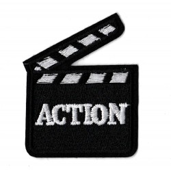 Iron-on Patch clapperboard action