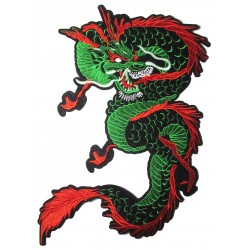 Patche dorsal dragon vert chinois