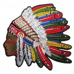 Aufnäher groß Patch Bügelbild Sioux Indianer