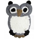 Iron-on Back Patch Owl knitted wool
