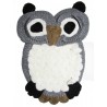 Iron-on Back Patch Owl knitted wool
