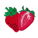 Aufnäher Patch Bügelbild Früchte Erdbeere
