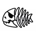 Iron-on Patch Fish fishbone