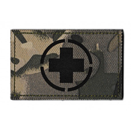 French army low visibility PVC patch medic