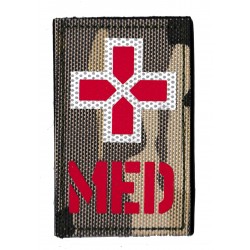 Patche PVC croix médecin guerre couleur camouflage