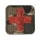 Patche PVC médecin guerre rouge camouflage