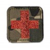 Patche PVC médecin guerre rouge camouflage