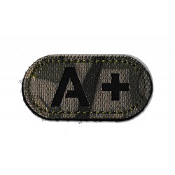 Patche PVC groupe A+ med medecin militraire  logo masque camouflage