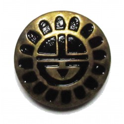 Symbol cast metal badge