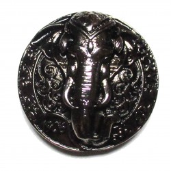 Elephant cast metal badge