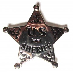 Sheriff plate cast metal badge