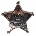 Sheriff plate cast metal badge