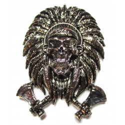 Tête de mort indien sioux skull broche badge pins en métal coulé